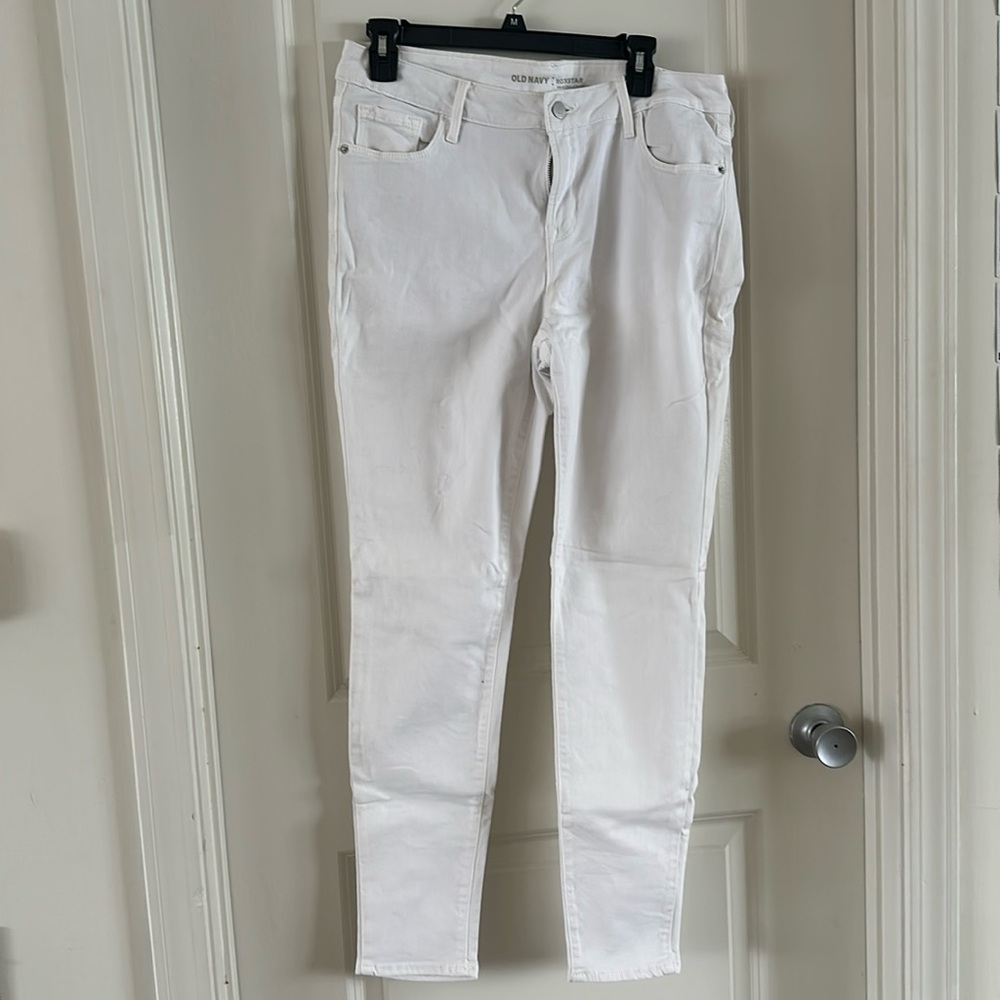 Old Navy White Jeans Size 12 Regular Mid-Rise